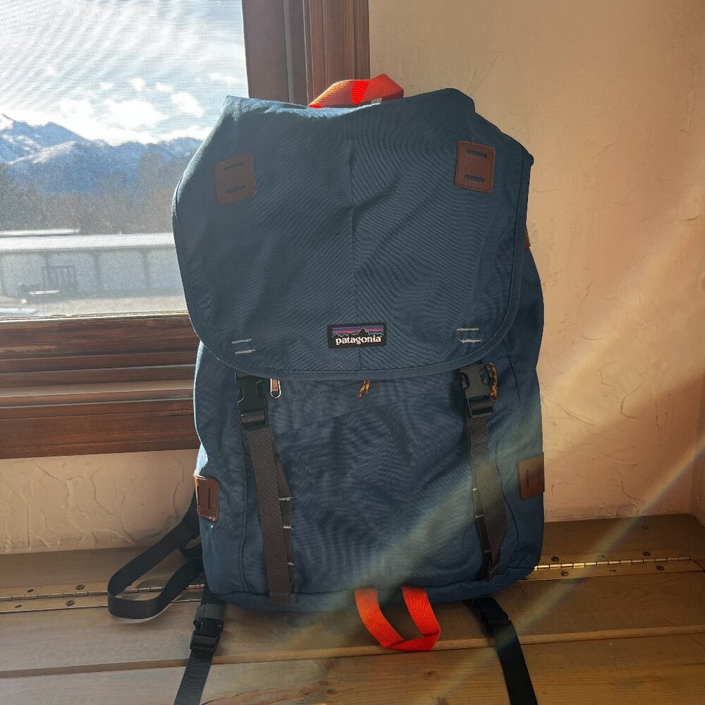 Deep Blue and Orange Patagonia Arbor Pack- 26L